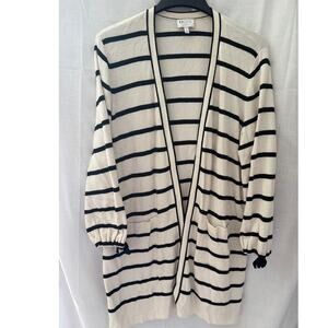 Talbots x Oprah Magazine Collection Longline Open Front Cardigan Sweater Large
